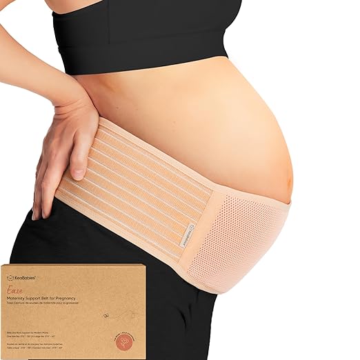 KeaBabies Maternity Belly Bands for Pregnant Women - Soft & Breathable Pregnancy Belly Support Band, Adjustable Maternity Belt for Back, Pelvic Support, Comfortable, Easy to Use (Classic Ivory, XL)