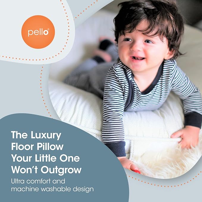 Pello Multi-use Luxe Baby, Floor Pillow/Play Mat/Lounger (Oxford/Blue)