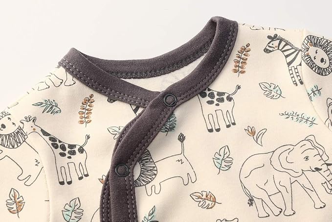 Kiddiezoom Baby and Toddler Boys'Snug Fit Footed One-Piece Romper Jumpsuit Cotton Cotton Footed Outfit