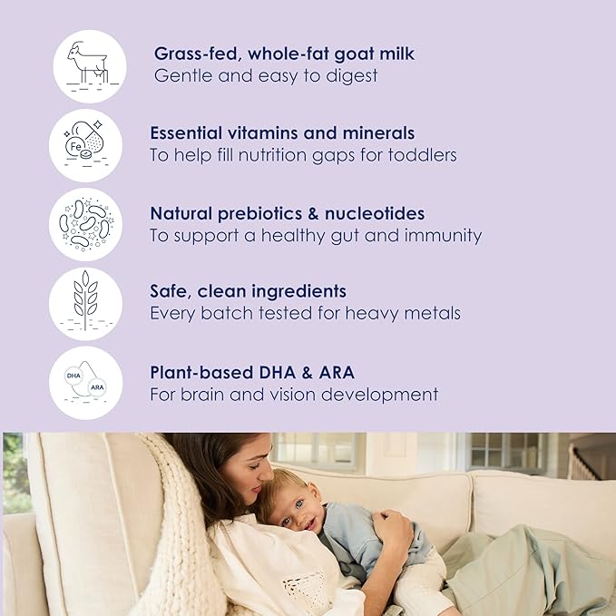 Kabrita Goat Milk Toddler Nutrition, 12-24 Months - Easy to Digest, Contains Vitamin D, Calcium, Iron, DHA, Non-GMO - Gentle on Sensitive Tummies - Supports Gut Health & Sleep - 28oz (Pack of 6)