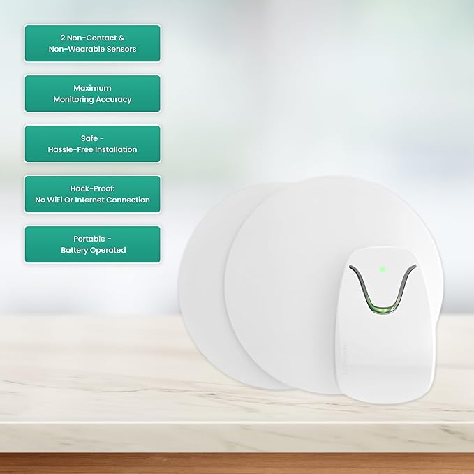 Babysense 7 Baby Sleep Breathing Movement Monitor for Newborn and Infants, No WiFi, Non Wearable, Non Contact Monitor with 2 Under-Mattress Sensors for Full Crib Coverage, FSA Baby Monitor