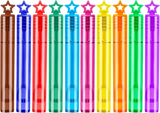 180 Pack 10 Colors Bulk Star Bubble Wands,Party Favors Bubbles Wand for Kids,Perfect for Birthday,Wedding,Goody Bags Stuffer Bubbles,Carnival Prize,Summer Outdoor Toys