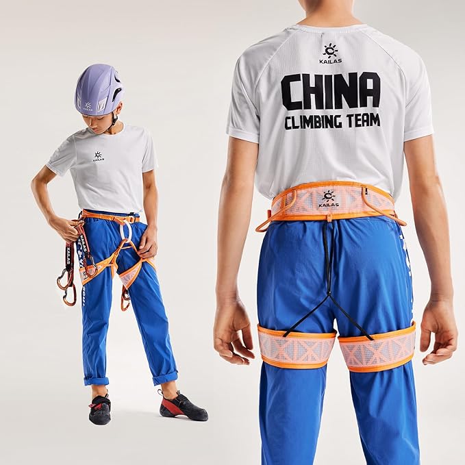 KAILAS Kids Rock Climbing Harness Child Safety Belt Climbing Gear Adjustable Lightweight Indoor Gyms Beginners Youth