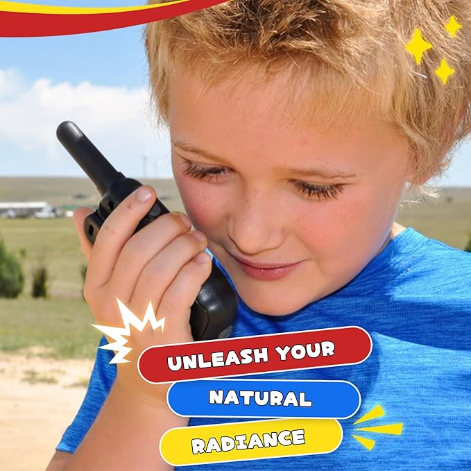 Wishouse Kids Walkie Talkies Rechargeable 3 Pack, Girls Boys Toys Age 7 8 9 10 for Outdoor Camping Adventure Games with Flashlight, Birthday Xmas Gift for 4 5 6 Year Old Children