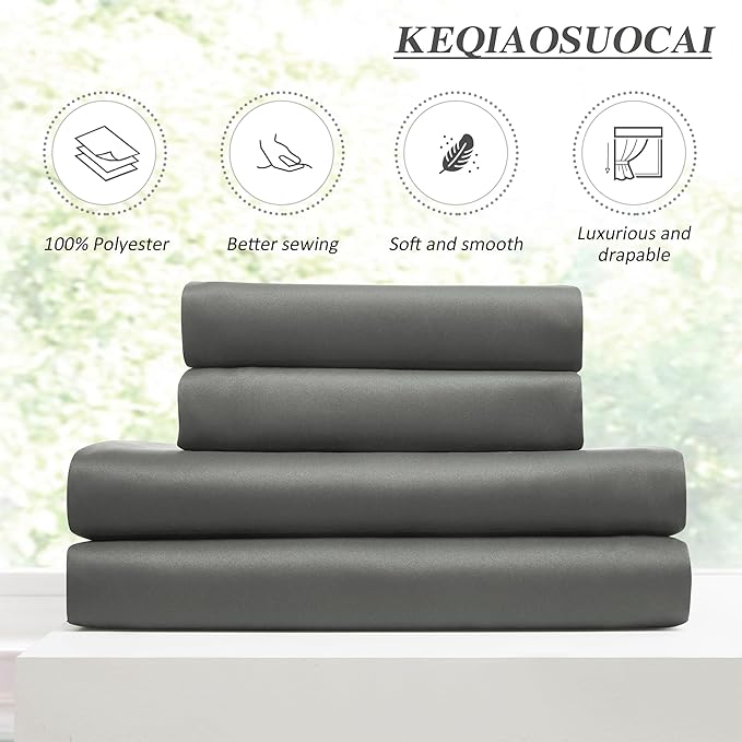 KEQIAOSUOCAI Grey Pinch Pleat Curtains & Drapes 120 Inches Long 2 Panels Set, Soundproof Heat Blocking Window Treatment for Bedroom Vertical Draft Blackout Blinds for Living Room 10 feet Tall