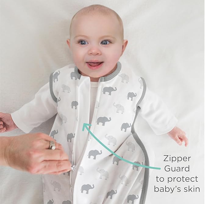 Amazing Baby Cotton Muslin Sleeping Sack, For Baby Boy or Girl, Wearable Blanket with 2-way Zipper, Outdoor Adventure, Denim, Medium (6-12 Month)
