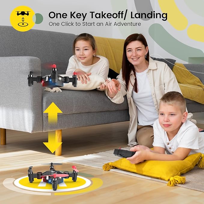 Holy Stone HS190 Foldable Mini Nano RC Drone for Kids Gift Portable Pocket Quadcopter with Altitude Hold 3D Flips and Headless Mode Easy to Fly for Beginners