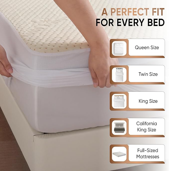 Luxury Organic Mattress Protector Pad Crib - Certified Organic Cotton, Waterproof Skin-Friendly Breathable Mattress Cover - Premium 380 GSM Comfort - Jersey Cotton Skirt