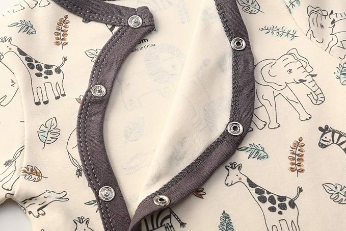 Kiddiezoom Baby and Toddler Boys'Snug Fit Footed One-Piece Romper Jumpsuit Cotton Cotton Footed Outfit