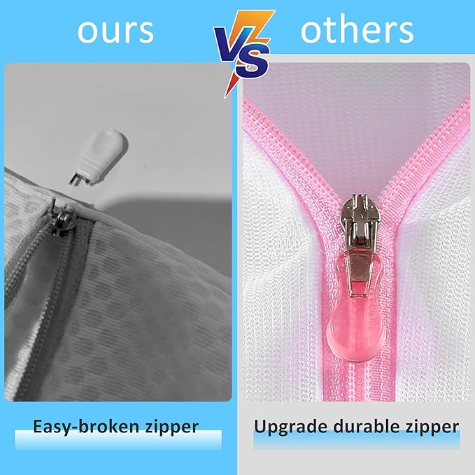 5 Pcs Mesh Laundry Bags for Delicates with Zipper, Lingerie Bags for Laundry, Travel Storage Organize Bag, Clothing Washing Bags for Laundry,Blouse, Hosiery, Stocking, Underwear, Bra and Lingerie