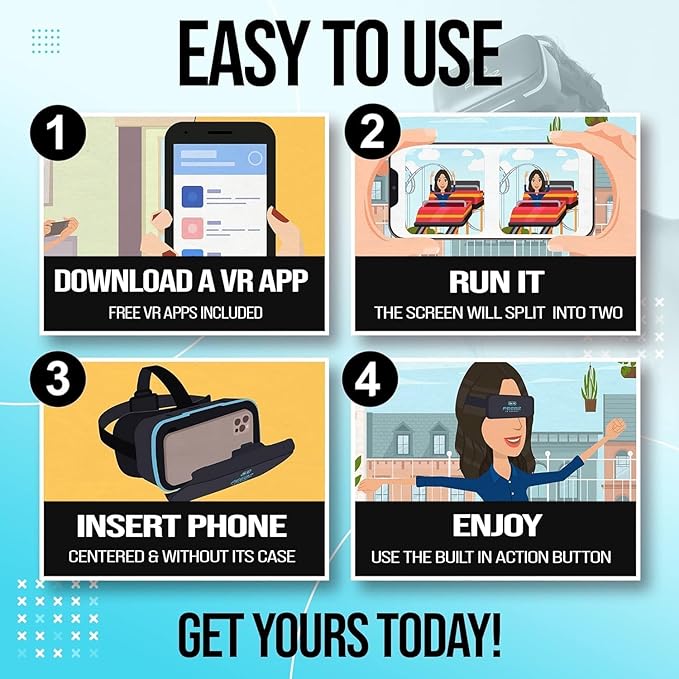 FEEBZ 3D VR Headset for Kids 2.0 + Android Remote - for iPhone & Android Phones | with 3D VR Videos & Apps Links | Virtual Reality Goggles Set for Beginners