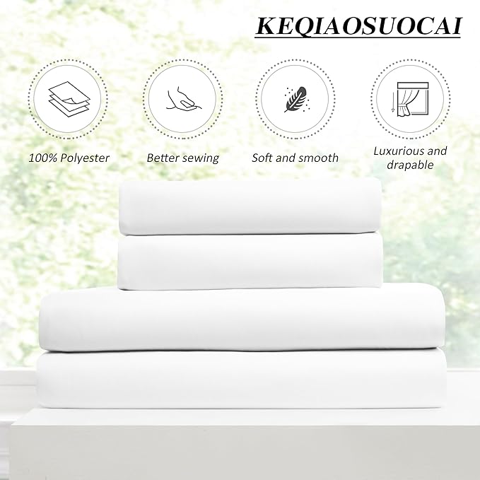 KEQIAOSUOCAI White Blackout Curtains 104 Inches Long, Custom Made Pinch Pleated Memory Trained Window Curtain Panels Drapery for Office Living Room, 40" W x 104" L, Set of 2