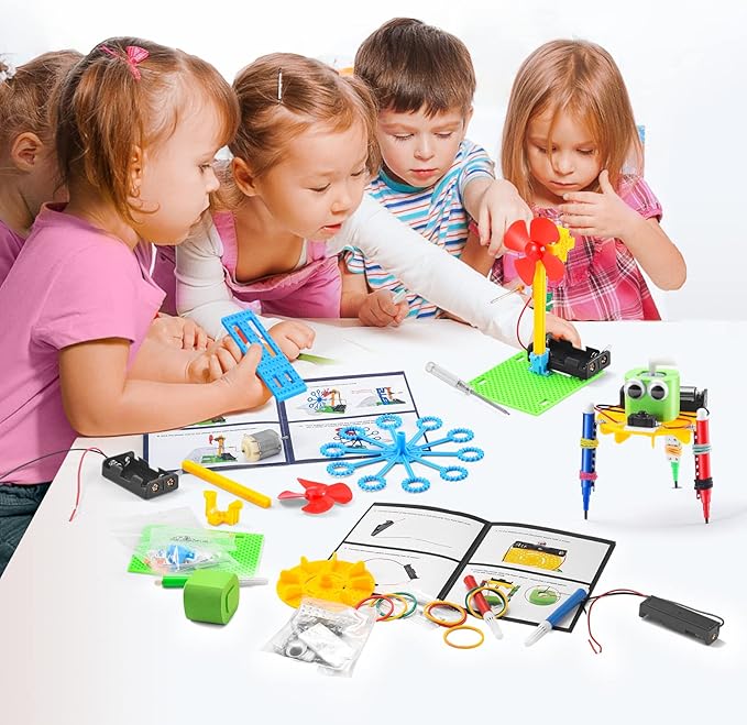 STEM Robotics Kit - 6 Set STEM Toys for Age 8-13 8-10, Kids Crafts for Girls Boys Toys Gifts 6 7 8 9 10 Year Old Birthday Gifts, Engineering Science Robot Building Kits for Kids Age 8-12 6-8