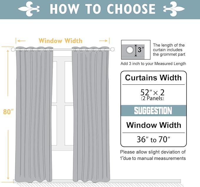 ChrisDowa 100% Blackout Curtains 80 inch Long for Bedroom with Black Liner, 2 Thick Layers Total Blackout Thermal Insulated Grommet Window Curtains 2 Panels Set (Mustard Yellow, 52 x 80 Inch)