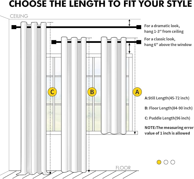 MIULEE Orange Blackout Curtains for Bedroom Living Room 63 Inches Long 2 Panels, Fall Thermal Insulated Room Darkening Drapes Solid Grommet Noise Reduction Light Blocking Window Treatments 40x63 Inch