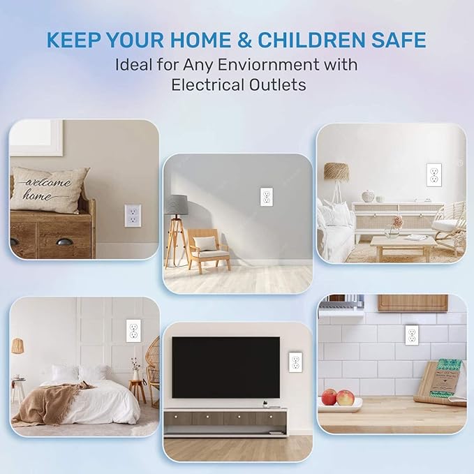 48 Pack Outlet Covers Baby Proofing, Provide Shock Prevention and Easy Installation, Safe and Secure Plastic Plug Covers for Power Sockets (48 Outlet Covers)