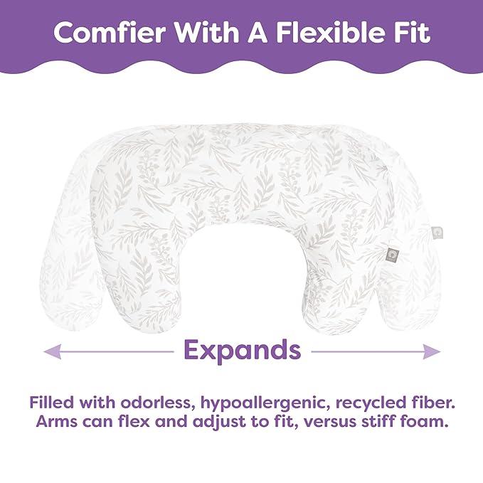 Boppy Nursing Pillow - Ergonomic Bottle & Breastfeeding Pillow with High, Firm, Large Area, Water-Repellent Cushion with Washable Cover; Baby Safety Alliance Verified - Oatmeal Boucle