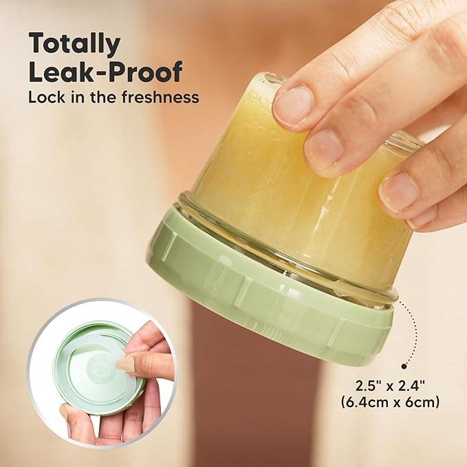 KeaBabies 12pk 4oz Glass Baby Food Containers with Lids - Leak-Proof, Microwavable Small Glass Jars, Baby Purees & Toddler Snack Storage Containers, BPA-Free, Dishwasher & Freezer Safe (Nord)