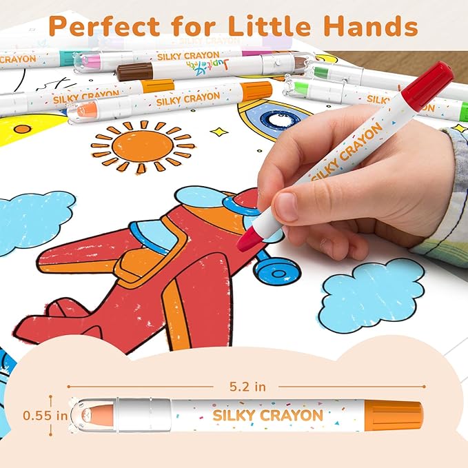 36 Color Twist Crayons for Toddlers 1-3 and Kids 4-8, Non-Toxic Washable Crayons 2-4, Ultra-Silky Easy-Grip Art Supplies, Ideal Coloring Gift for Boys and Girls