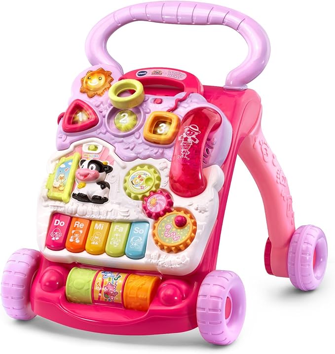 VTech Sit-to-Stand Learning Walker (Frustration Free Packaging), Pink