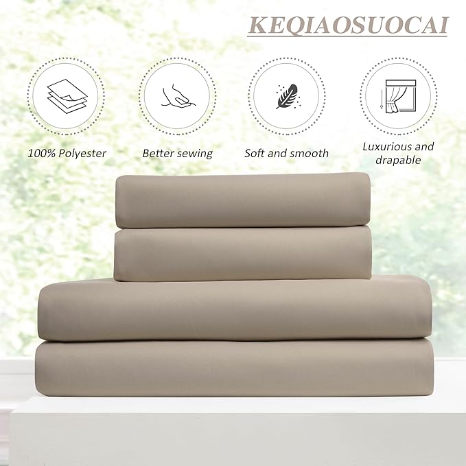 KEQIAOSUOCAI 60 Wide Pinch Pleated Window Curtain Panels 90 Inches Long Custom Made Pleated Curtains Hooks Track Privacy Memory Shape Drape for Living Room,Khaki, Set of 2=120 Inch Wide