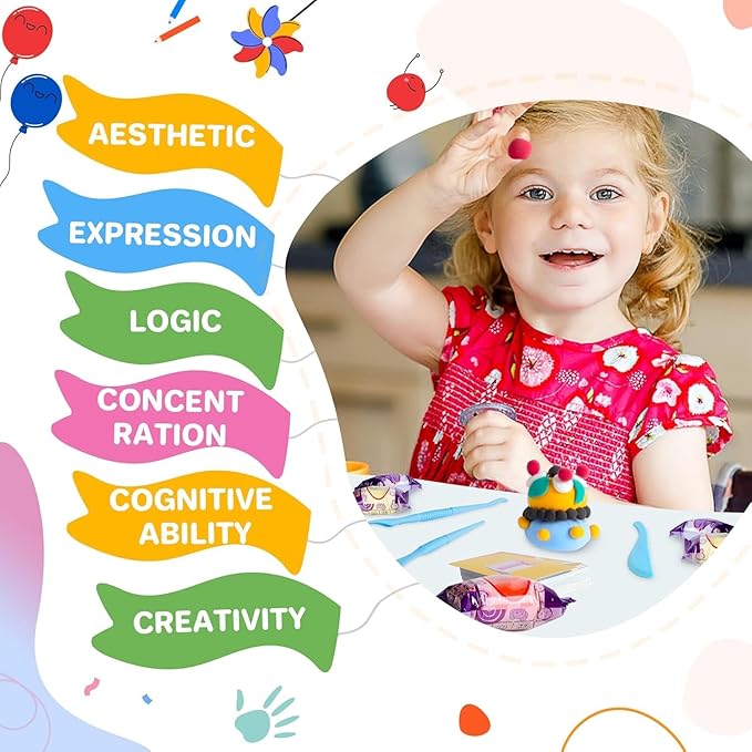 Air Dry Clay 102 Colors, Modeling Clay for Kids, Model Magic Clay, DIY Molding Clay Kit with Sculpting Tools, Soft and Non-Sticky, Arts and Crafts Gift for Boys Girls Kids