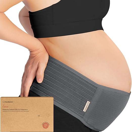 KeaBabies Maternity Belly Bands for Pregnant Women - Soft & Breathable Pregnancy Belly Support Band, Adjustable Maternity Belt for Back, Pelvic Support, Comfortable, Easy to Use (Mystic Gray, M/L)