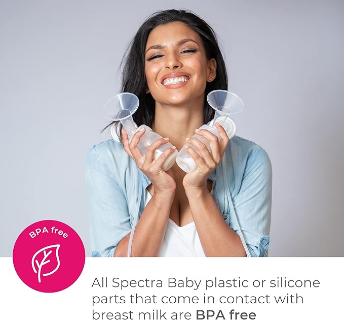 Spectra - Synergy Gold Portable - Dual Adjustable Electric Breast Milk Pump with Tote Bag, Breast Milk Bottles and Cooler for Baby Feeding