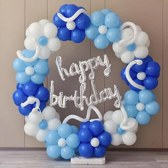 140pcs Light Blue Round Balloons Different Sizes 18 12 10 5 Inch Latex Balloons for Arch Decoration Party Balloon Kit for Graduation Birthday Party Wedding Balloon Baby Shower Decoration