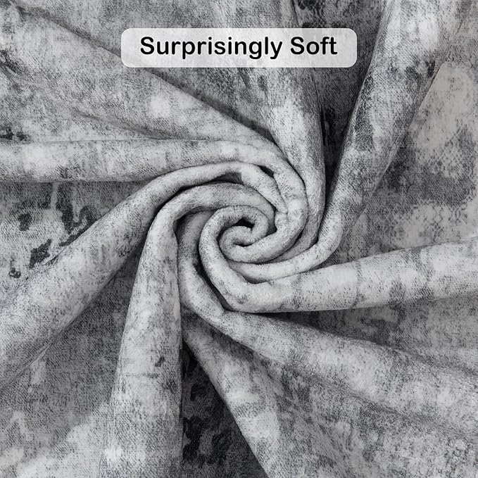 Kelarea Living Room Rug 4x6 Grey Area Rug Machine Washable Rugs, Non Slip Abstract Vintage Indoor Carpet for Bedroom, Nursery, Classroom, Dining Room, Home Office