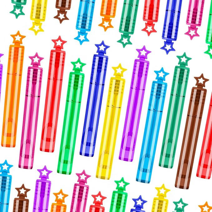160 PCS Mini Star Bubble Wands for Kids, 10 Colors Bulk Bubble Wand with Star Top, Perfect for Party Favors, Wedding, Birthday, Carnival, Summer Outdoor Toys,Goody Bags Stuffer,Prize