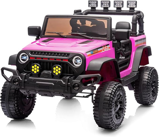 12V Kids Ride on Car Truck, Kids Electric Vehicles Car Ride on Toy for Toddlers w/Remote Control - Pink