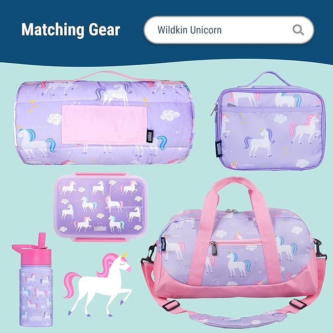 Wildkin ECO rPET 15-inch Kids Backpack – Sustainable, Padded, Adjustable – Unicorn