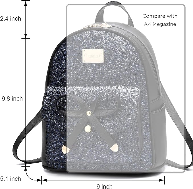 I IHAYNER Girls Bowknot Cute Leather Backpack Mini Backpack Purse for Women