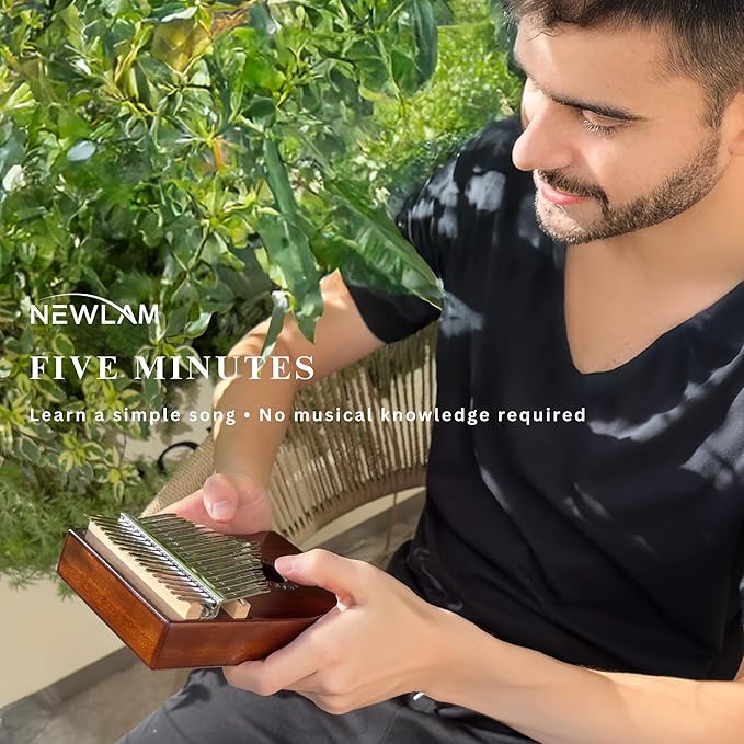 Kalimba Thumb Piano 17 Keys, Portable Mbira Finger Piano Gifts for Kids and Adults Beginners