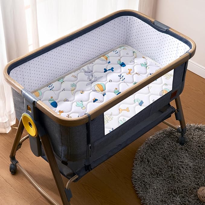 Baby Bassinet Mattress 29x 18 inches- Firm Support and Comfort Premium Foam,Noiseless and Odorless,Hypoallergenic Small Crib Mattress, Fits Moses Basket, Dual Sided with Soft Breathable Fabric