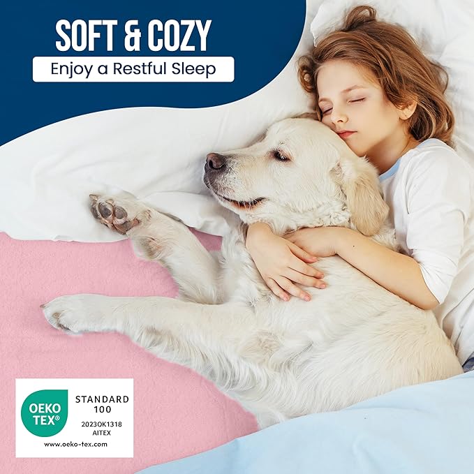 Utopia Bedding Waterproof Mattress Protector Queen Size, Premium Terry Mattress Cover 200 GSM, Breathable, Fitted Style with Stretchable Pockets (Pink)