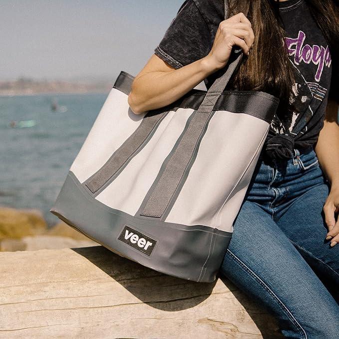 Veer Tote | All-Purpose Beach, Trail and Sideline Tote Bag with Internal Water-Resistant Compartment | Durable, Waterproof, 100 lbs. Capacity