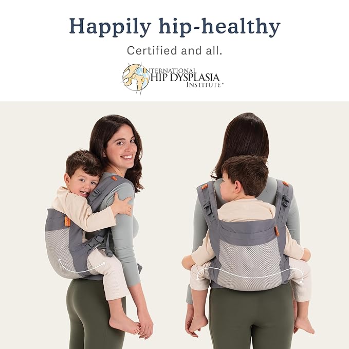 Beco Toddler Carrier - Breathable 3D Mesh Front-Carry & Backpack Style Carrier with Tall Supportive Back and Ergonomic Extra-Wide Seat for Children from 18months (20-60 lbs) - Cool Dark Grey