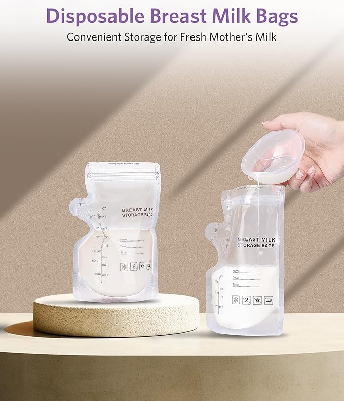 Breastfeeding Essentials Kit for Nursing Moms - Manual Breast Pump, Nipple Shields, Milk Collectors, Breastmilk Storage Bags, Soothing Gel Pads for Breastfeeding Newborn Relief for Sore Nipples 37 Pcs