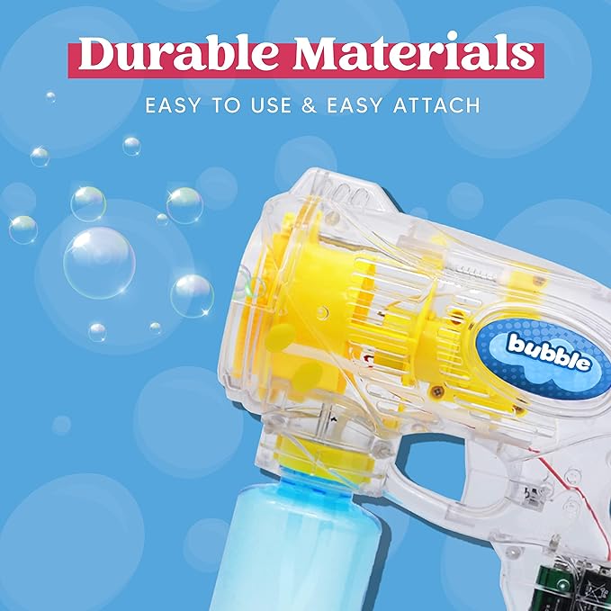 JOYIN 3 Packs Bubble Guns with 3 Solutions, Automatic Bubble Maker Blower Machine for Kids, Party Favors, Summer Toy, Birthday, Outdoor & Indoor Activity, Easter