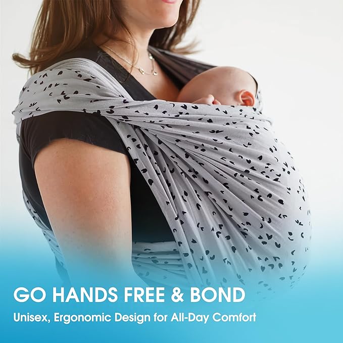 Plus-Size Original Baby K'tan Baby Carrier: #1 Easy Pre-Wrapped, Slip-On, No Rings, No Buckles | 5 in 1 Baby Sling Gift | Hands Free Infant Wrap - Newborn to Toddler up to 35lb Women 22-24, Men 47-52