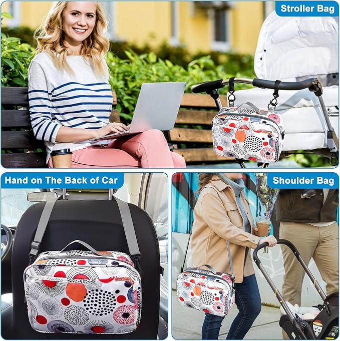 Accmor Stroller Organizer, Universal Stroller Organizer with Insulated Cup Holder Pocket, Dual Purpose Large Capacity Stroller Bag Caddy, Stroller Accessories Fits for Uppababy, Doona, Nuna Strollers