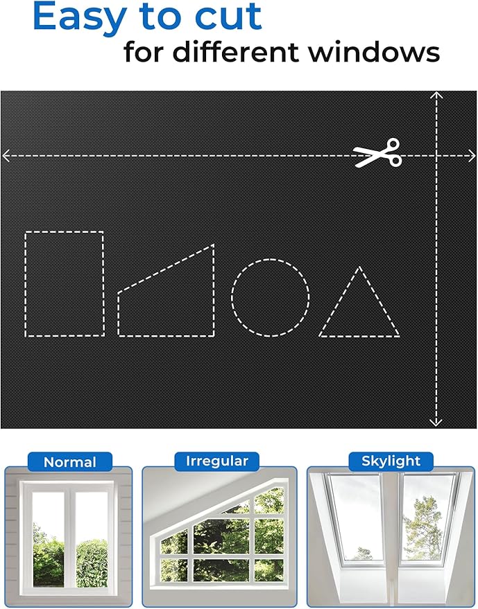 Sumobaby Blackout Curtains Portable 20"x72",No Drill Door Curtains for Door window with Upgraded Hook&Loop Tapes,Thermal Insulated Privacy 100% Blackout Window Cover for Various Scenes (1 Panel,Black)