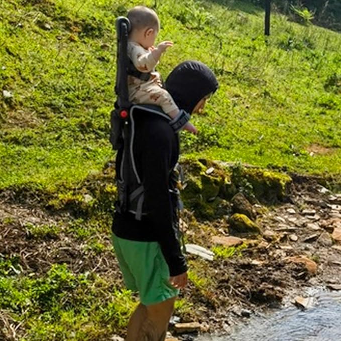 WIPHA Hiking Backpack Carrier,Lightweight Toddler Shoulder Carrier with Sun Shade, Saddle Toddler Backpack for Kids 6 Months to 4 Years Old