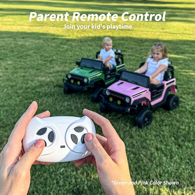 24V Kids Ride on Car, Kids Electric Vehicles Car Ride on Toy Truck for Toddlers w/Remote Control, 400W Motor - Black