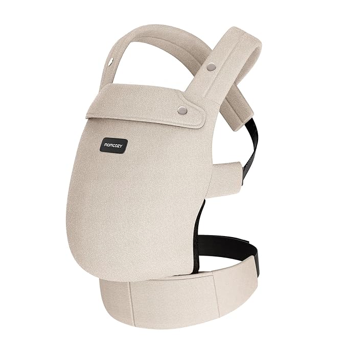 Momcozy Baby Carrier - Ergonomic, Cozy and Lightweight Carrier for 3-24 Months, Effortless to Put On, Ideal for Hands-Free Parenting, Enhanced Lumbar Support, Purehug for Infant to Toddler, Khaki