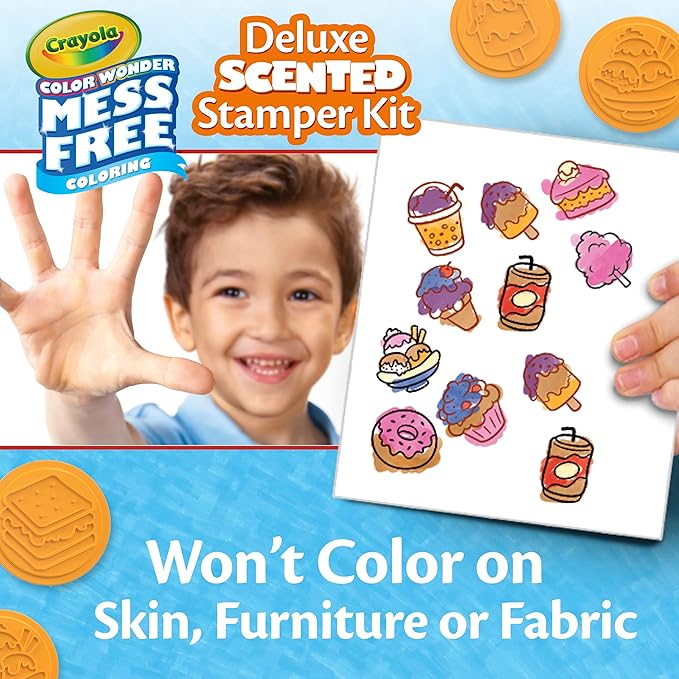 Crayola Color Wonder Mess Free Coloring Set, 50 Blank Coloring Pages, Scented Color Wonder Stamps and Markers, Refill Set