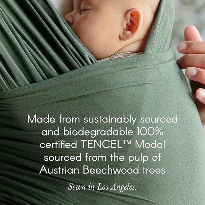 Solly Baby Wrap, Buttery-Soft Baby Carrier Newborn to Toddler 8-25 Lbs., Lightweight & Hands-Free Infant Sling Wrap, Breathable Summer Carrier, Baby Wearing & Postpartum Essential, New Mom Gift, Black