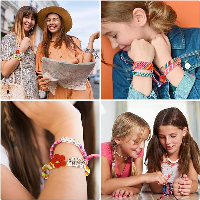 Arts and Crafts for Kids Ages 8-12,Friendship Bracelet Making Kit for Girl,Kids Jewelry Making Kit with 28 Pre-Cut Threads,Christmas Birthday Gifts for Ages 6 7 8 9 10 11 12 Year Old Dark Blue